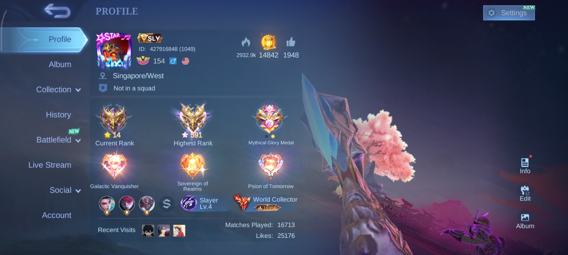 Vendo cuenta de Mobile Legends